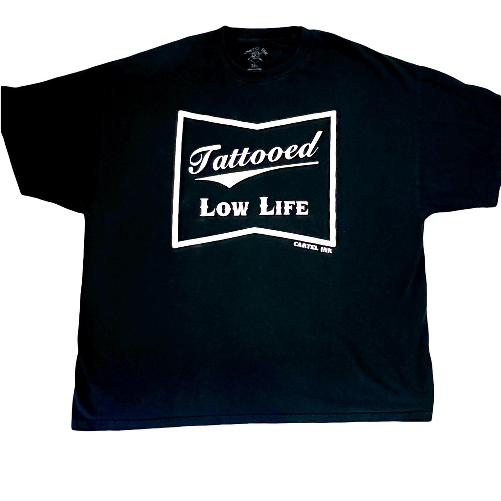 Men's CARTEL INK Black T-Shirt ~ 3XL ~ TATTOOED LOW LIFE
